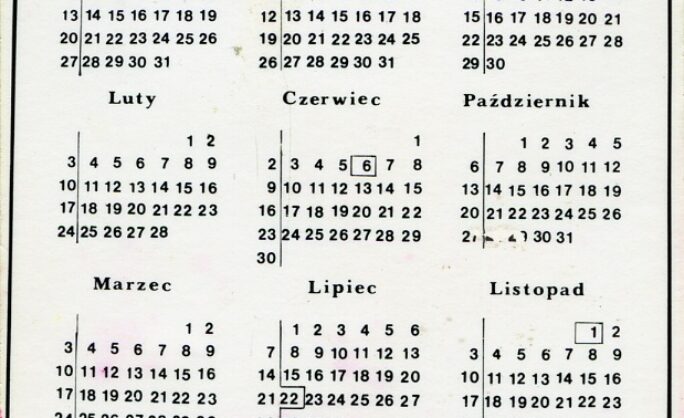 Drugoobiegowy kalendarz na rok 1985 Drugoobiegowy kalendarz na rok 1985